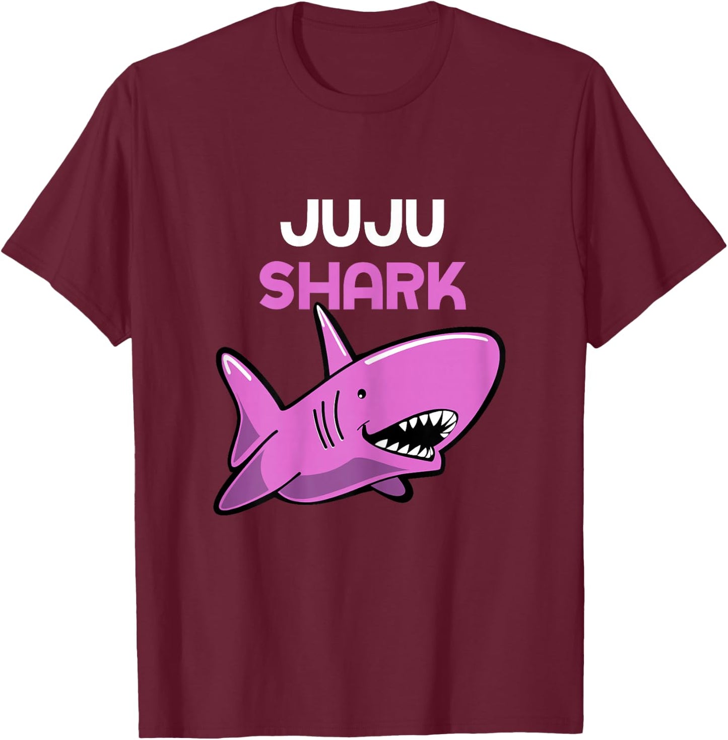 Juju Shark Cool Funny Family T-Shirt - T-Shirt | Maroon