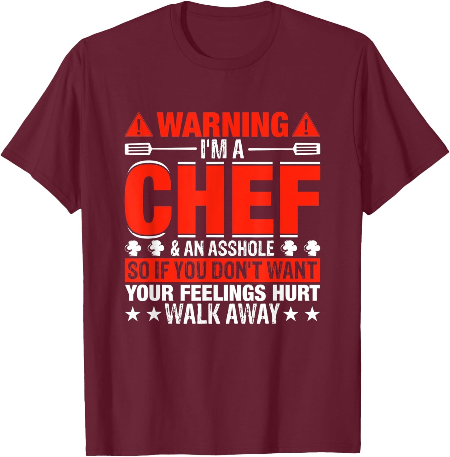 Warning I'm An Asshole So If You Adult Humor T-Shirt - T-Shirt | Maroon