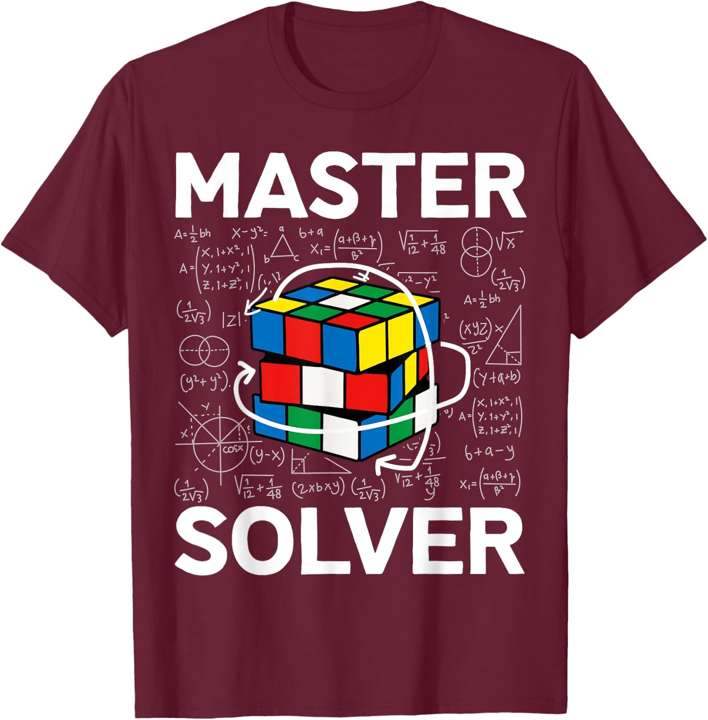 Competitive Puzzle Cube Master Solver Speed Cubing T-Shirt - T-Shirt | Maroon