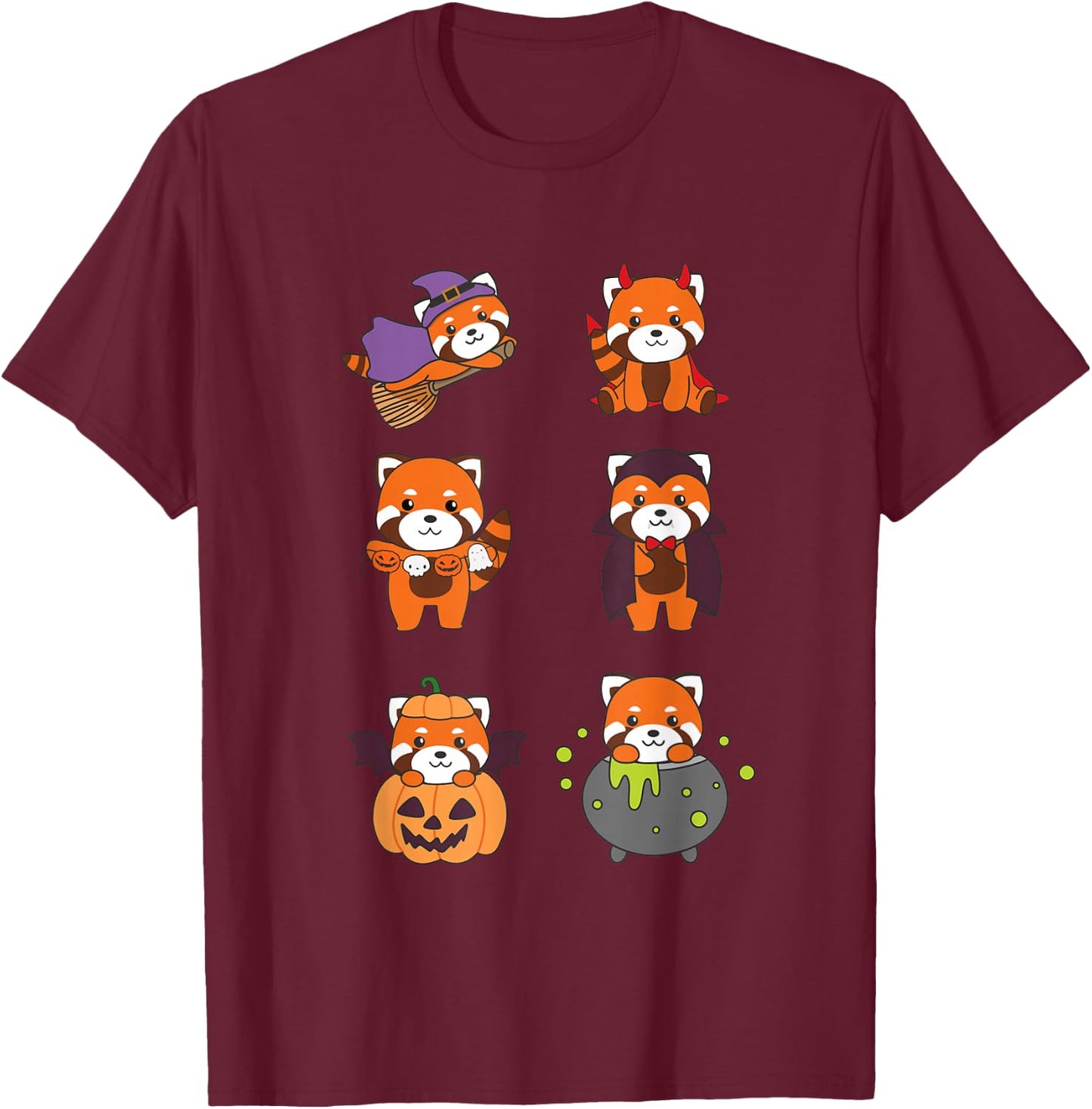 Red Panda Halloween Costume Red Pandas Halloween T-Shirt - T-Shirt | Maroon