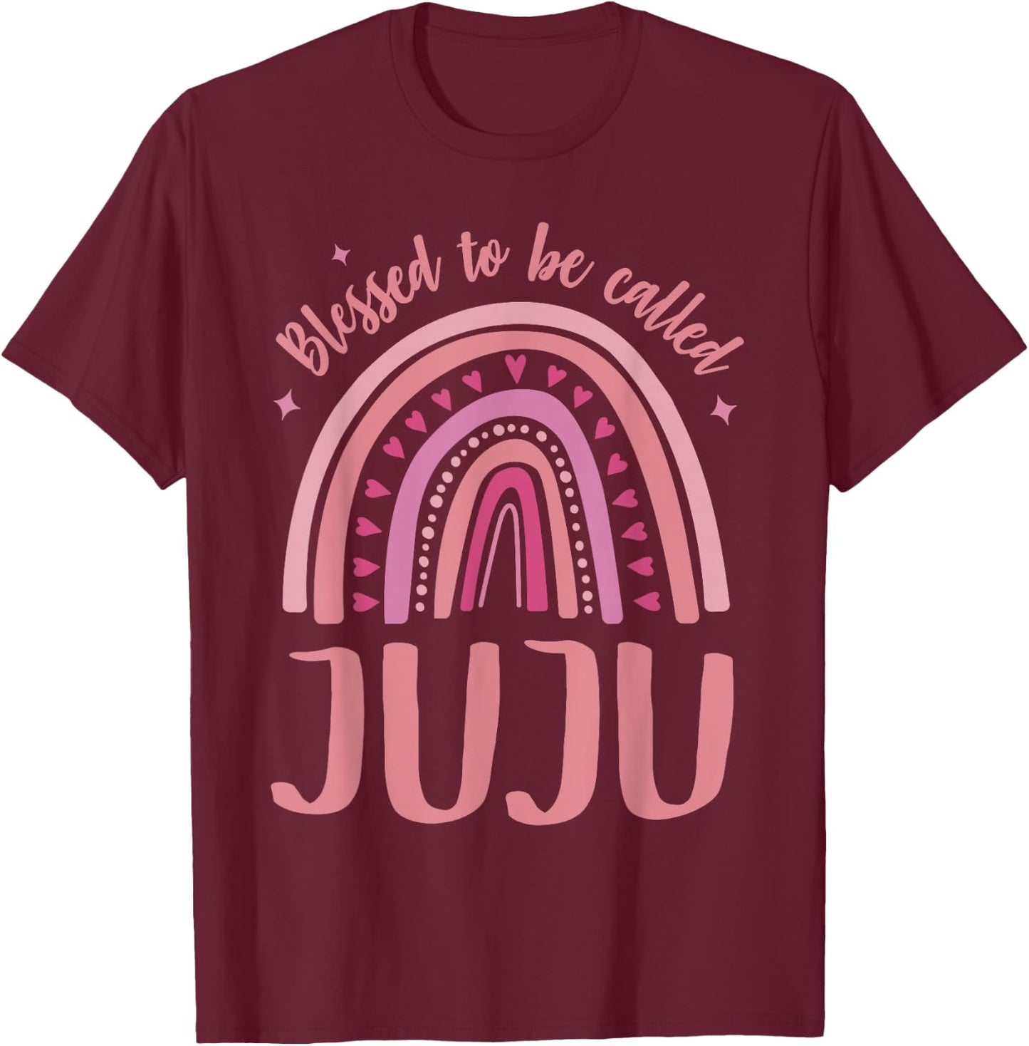 Juju for Grandma Women Mother's Day Blessed Juju T-Shirt - T-Shirt | Maroon