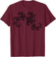 Nerdy Black Dragon Curve Fractal Geometry Math Teacher Geek T-Shirt - T-Shirt | Maroon