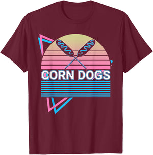 Corn Dogs Hot Dogs T-Shirt - T-Shirt | Maroon