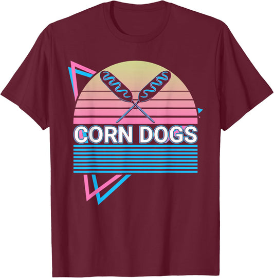 Corn Dogs Hot Dogs T-Shirt - T-Shirt | Maroon