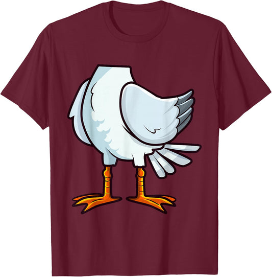 Seagull Funny Halloween Costume Party Cosplay Seabirds Kids T-Shirt - T-Shirt | Maroon