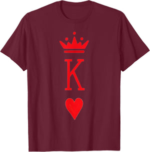 King of Hearts Playing Cards Gear For Boys & Men T-Shirt - T-Shirt | Maroon