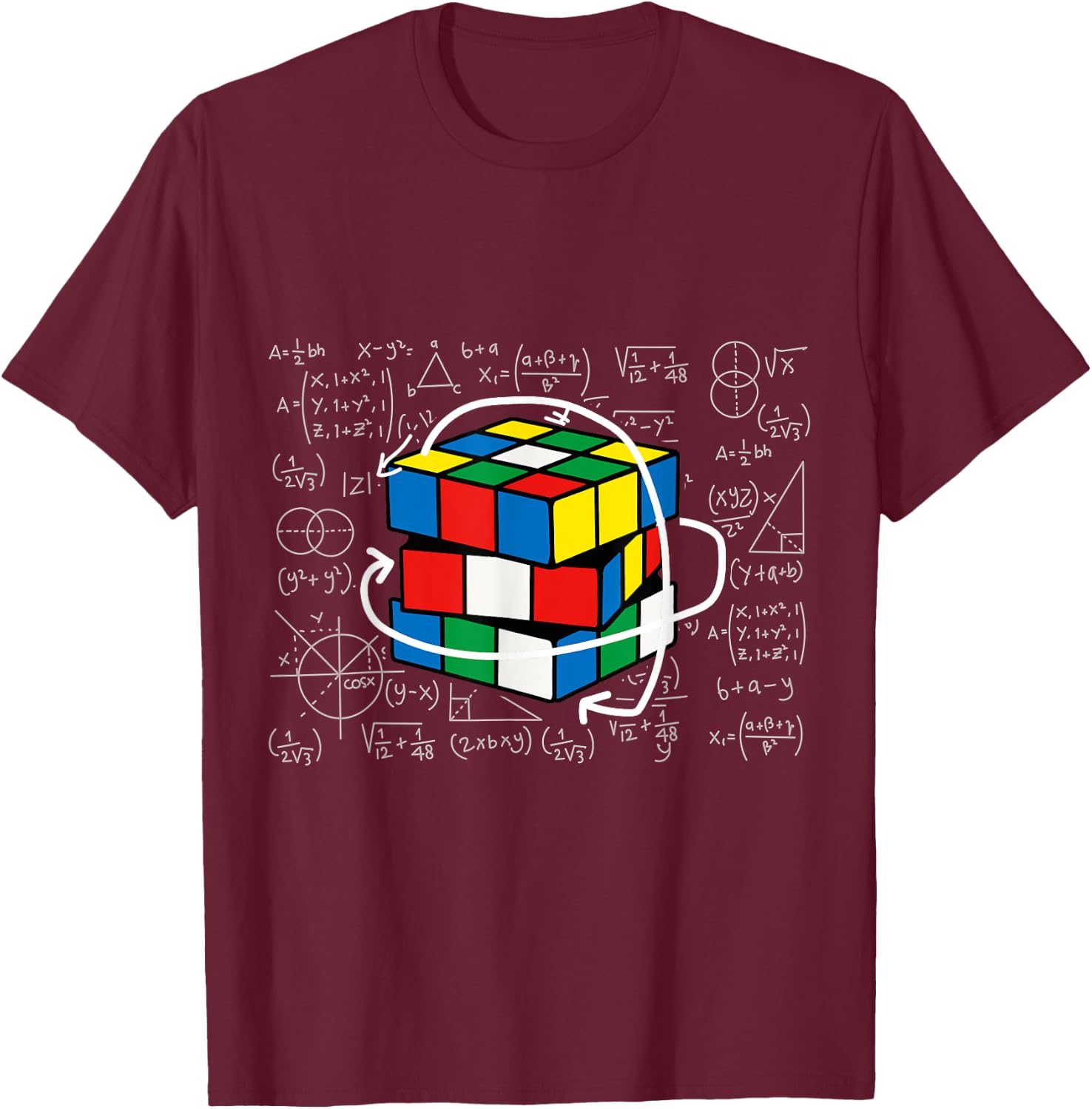 Competitive Puzzle Cube Math Lovers Speed Cubing T-Shirt - T-Shirt | Maroon