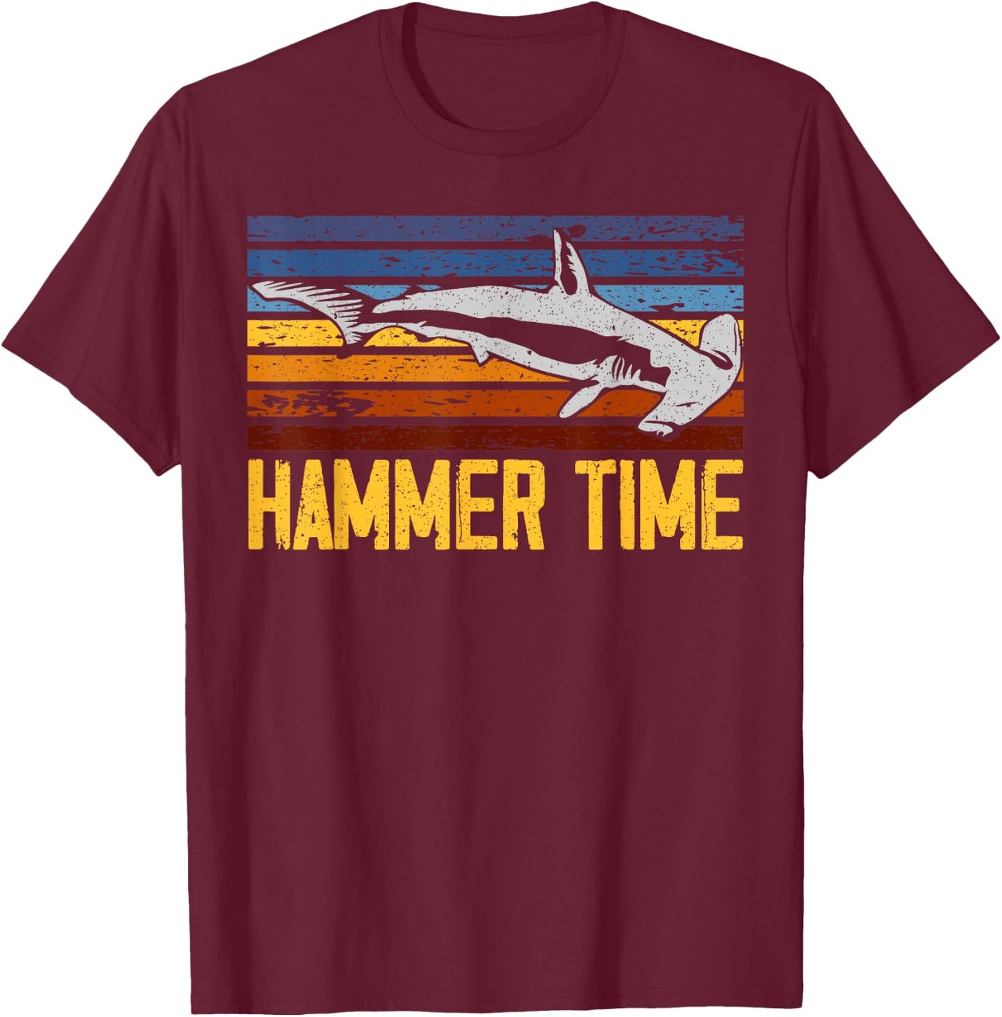 Hammer Time Hammerhead Shark Marine Biology Animal T-Shirt - T-Shirt | Maroon