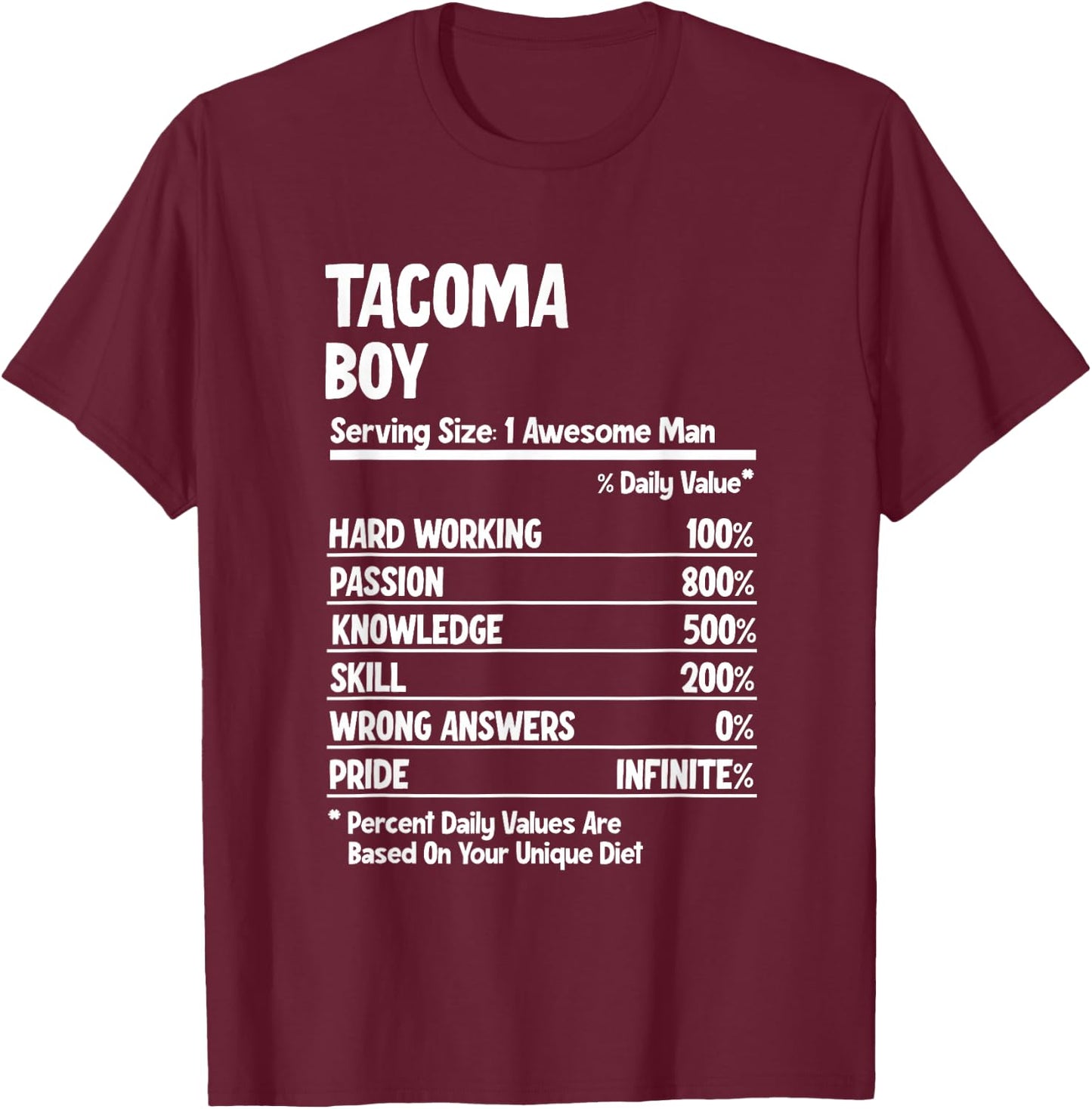 Boy from Tacoma T-Shirt - T-Shirt | Maroon