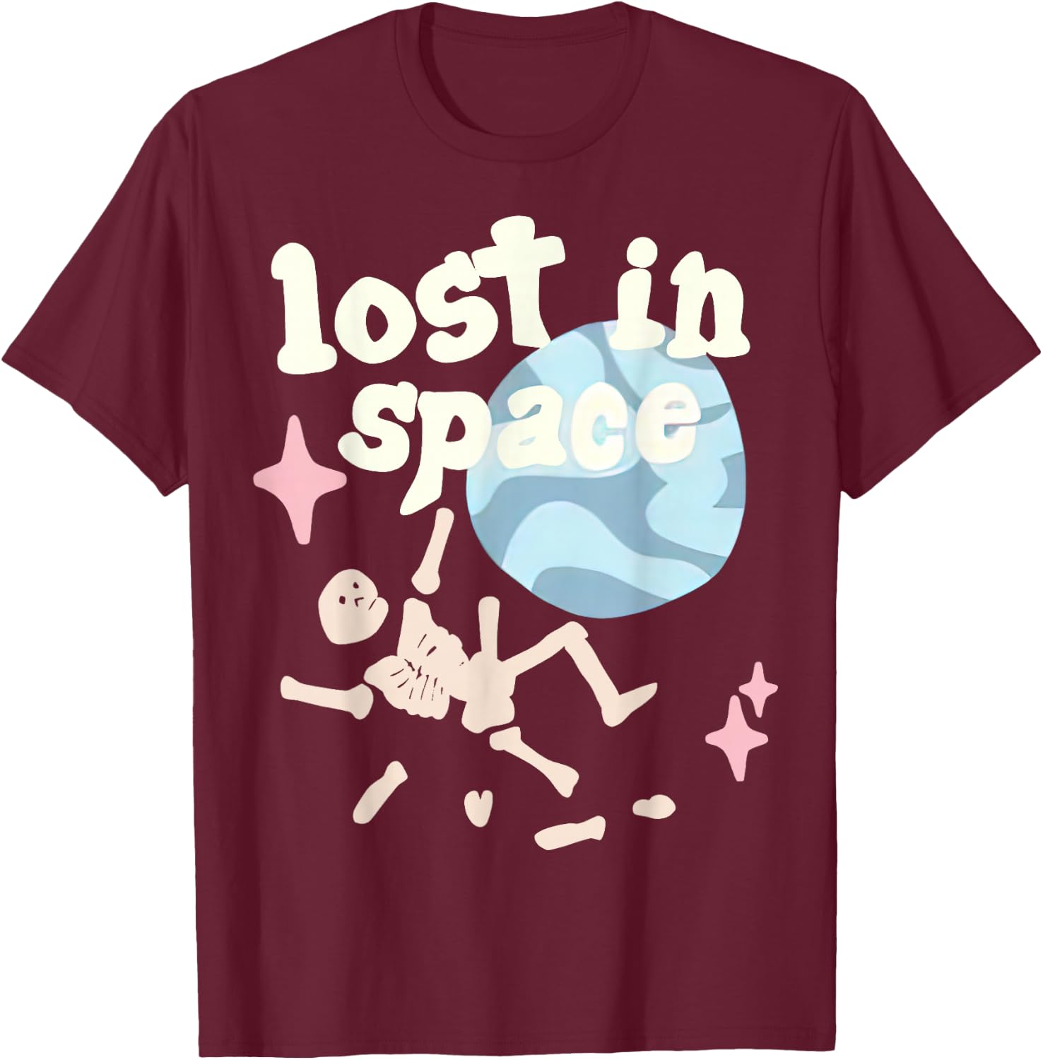 Broken Planet Lost in Space T-Shirt - T-Shirt | Maroon