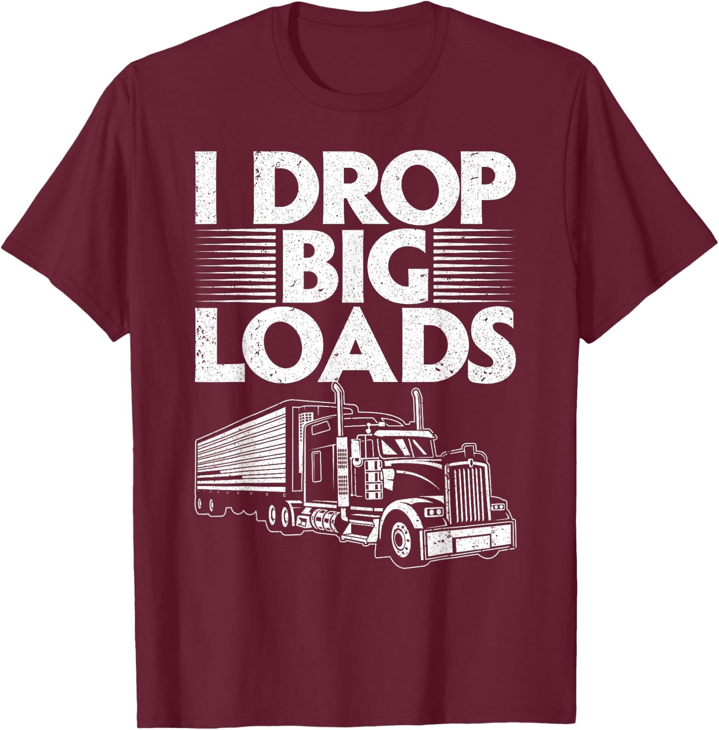 Funny Trucker Design Women Semi Truck Driver Lover T-Shirt - T-Shirt | Maroon