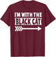 I'm With The Black Cat Halloween Costume Black Cat Halloween T-Shirt - T-Shirt | Maroon