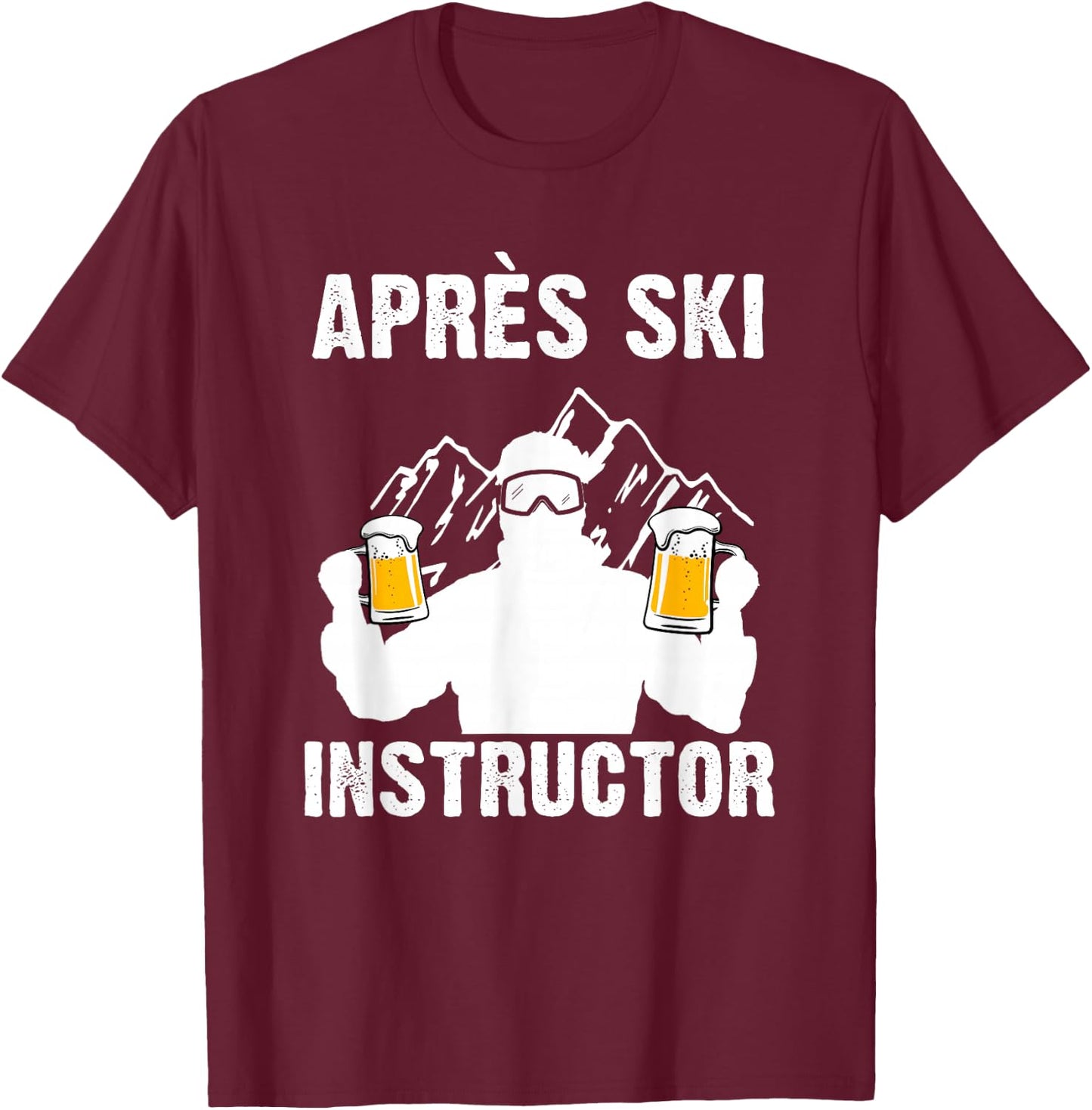 Apres Ski Instructor T-Shirt - T-Shirt | Maroon