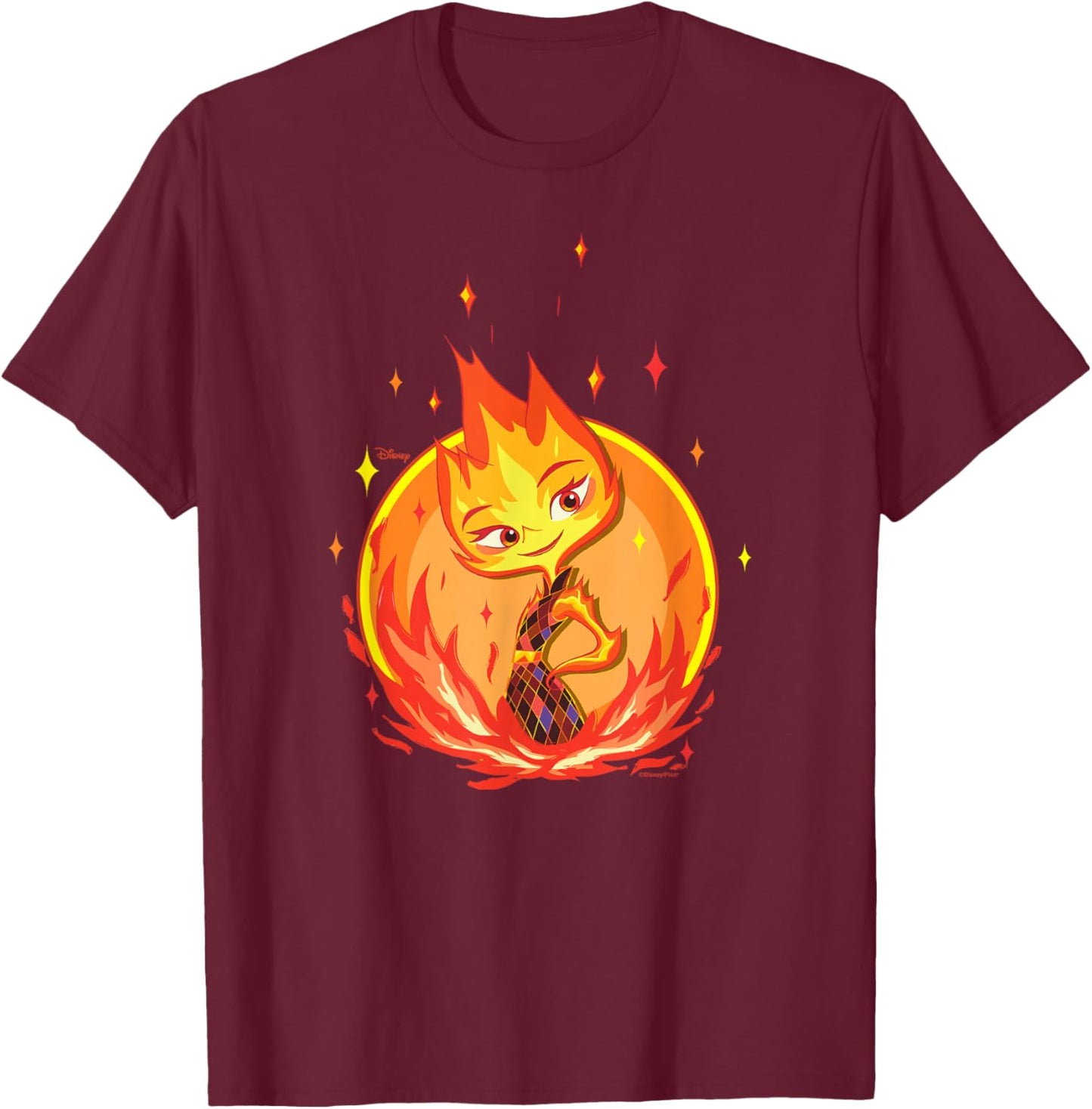Elemental - Ember Badge T-Shirt - T-Shirt | Maroon