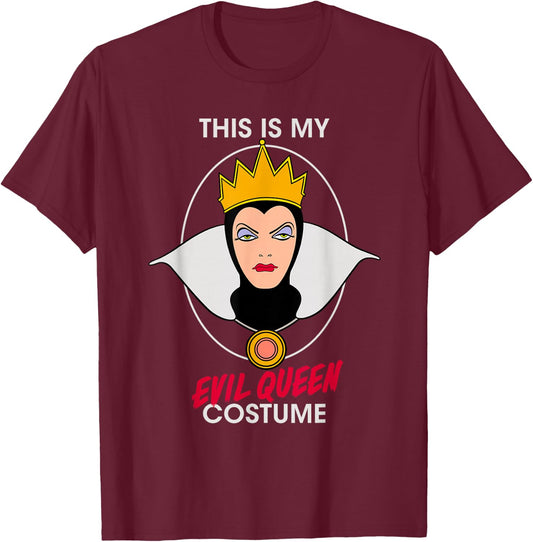 Disney Villains This is My Evil Queen Halloween Costume T-Shirt - T-Shirt | Maroon
