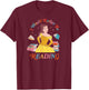 Disney Princess Beauty Beast Belle I Would Rather Be Reading T-Shirt - T-Shirt | Maroon
