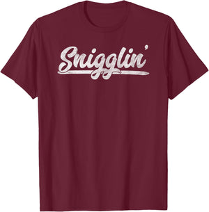 Snigglin' - Coach Gang Wear - Black Graphic Streetwear Tops T-Shirt - T-Shirt | Maroon