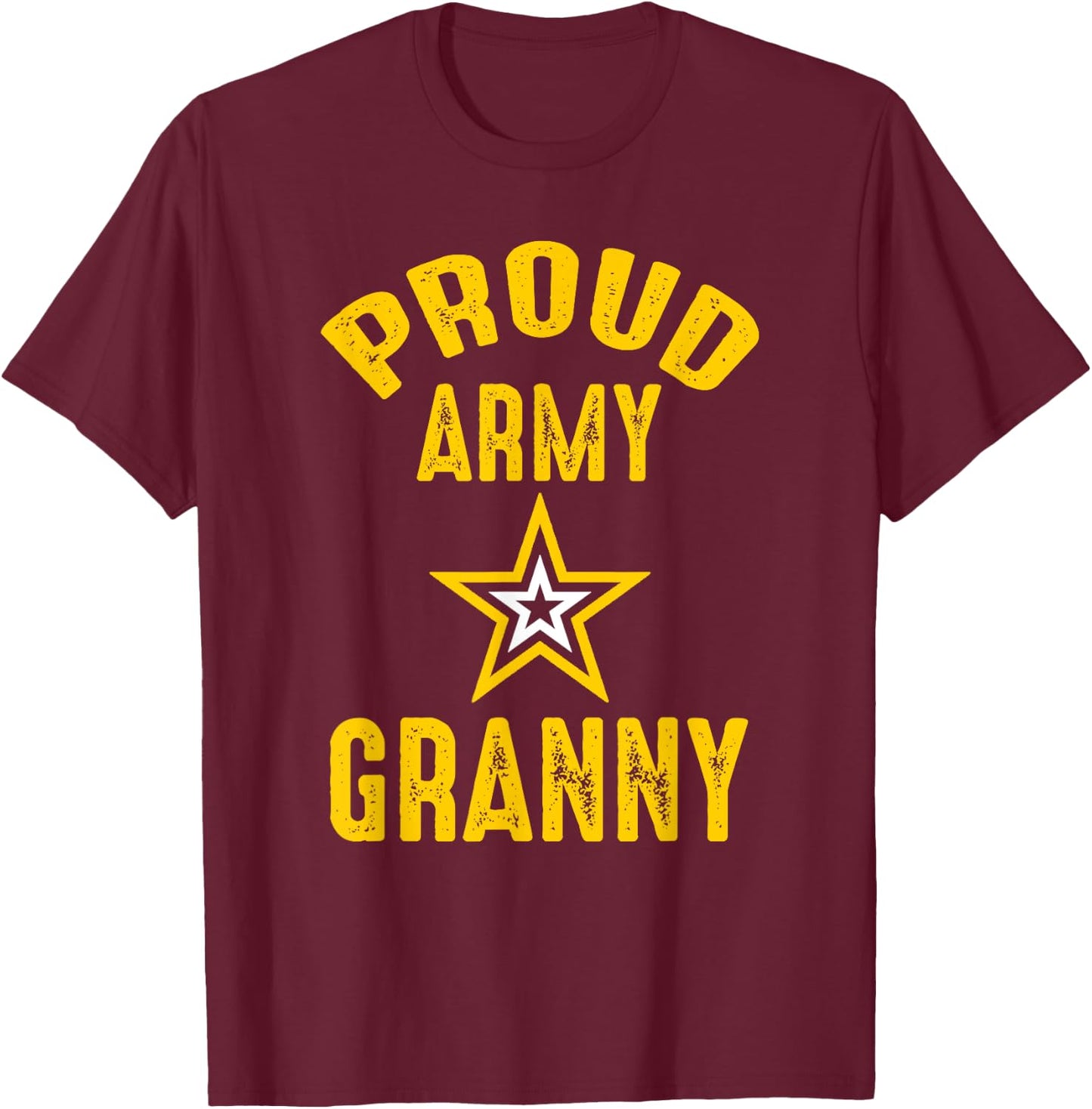 Vintage Proud Army GRANNY Veterans Family Reunion Match T-Shirt - T-Shirt | Maroon