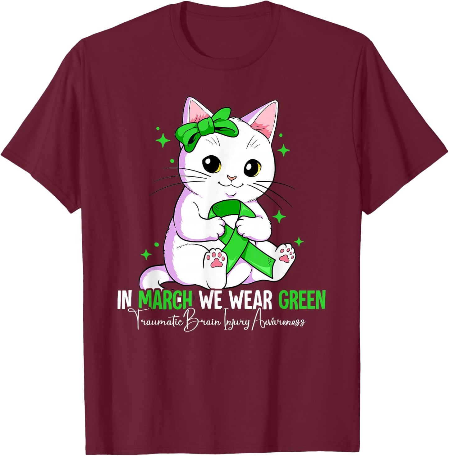 Traumatic Brain Injury Awareness T-Shirt - T-Shirt | Maroon