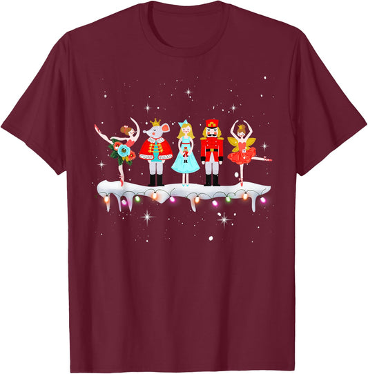 Christmas Ballet Clara Mouse King Princess Nutcracker T-Shirt - T-Shirt | Maroon