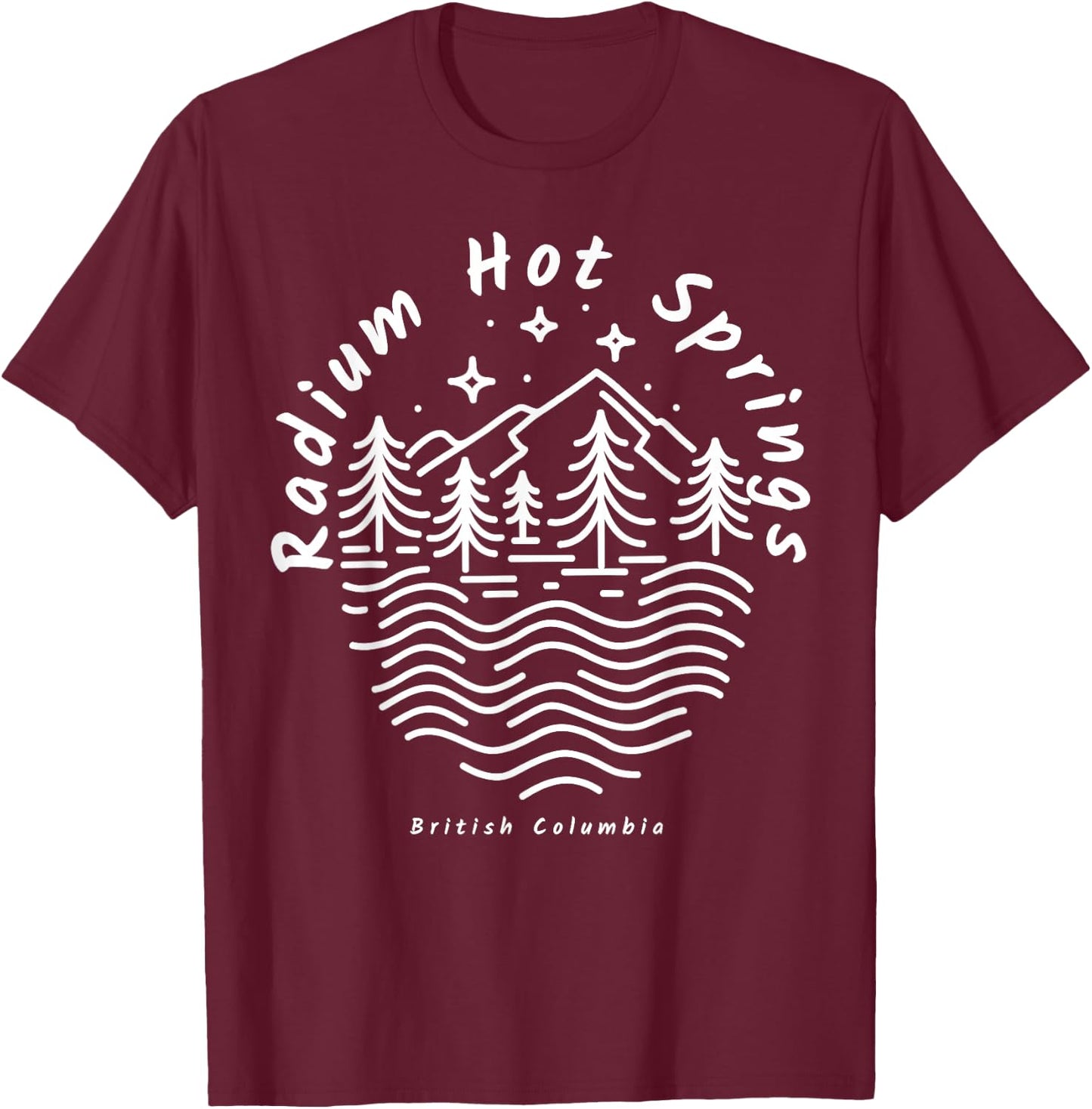 Radium Hot Springs British Columbia T-Shirt - T-Shirt | Maroon