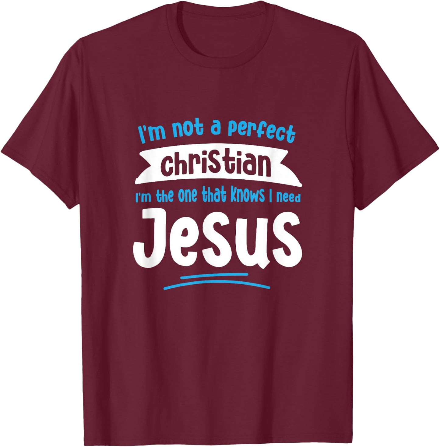 Jesus Men Women Kids Fun Christian Bible Faith Jesus T-Shirt - T-Shirt | Maroon