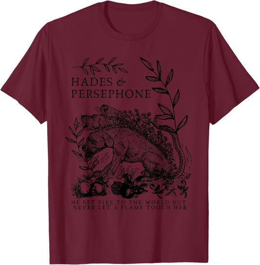 Hades And Persephone Mythology T-Shirt - T-Shirt | Maroon