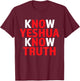 Yeshua Shirt Christian Faith Hebrew Name for Jesus Religious T-Shirt - T-Shirt | Maroon