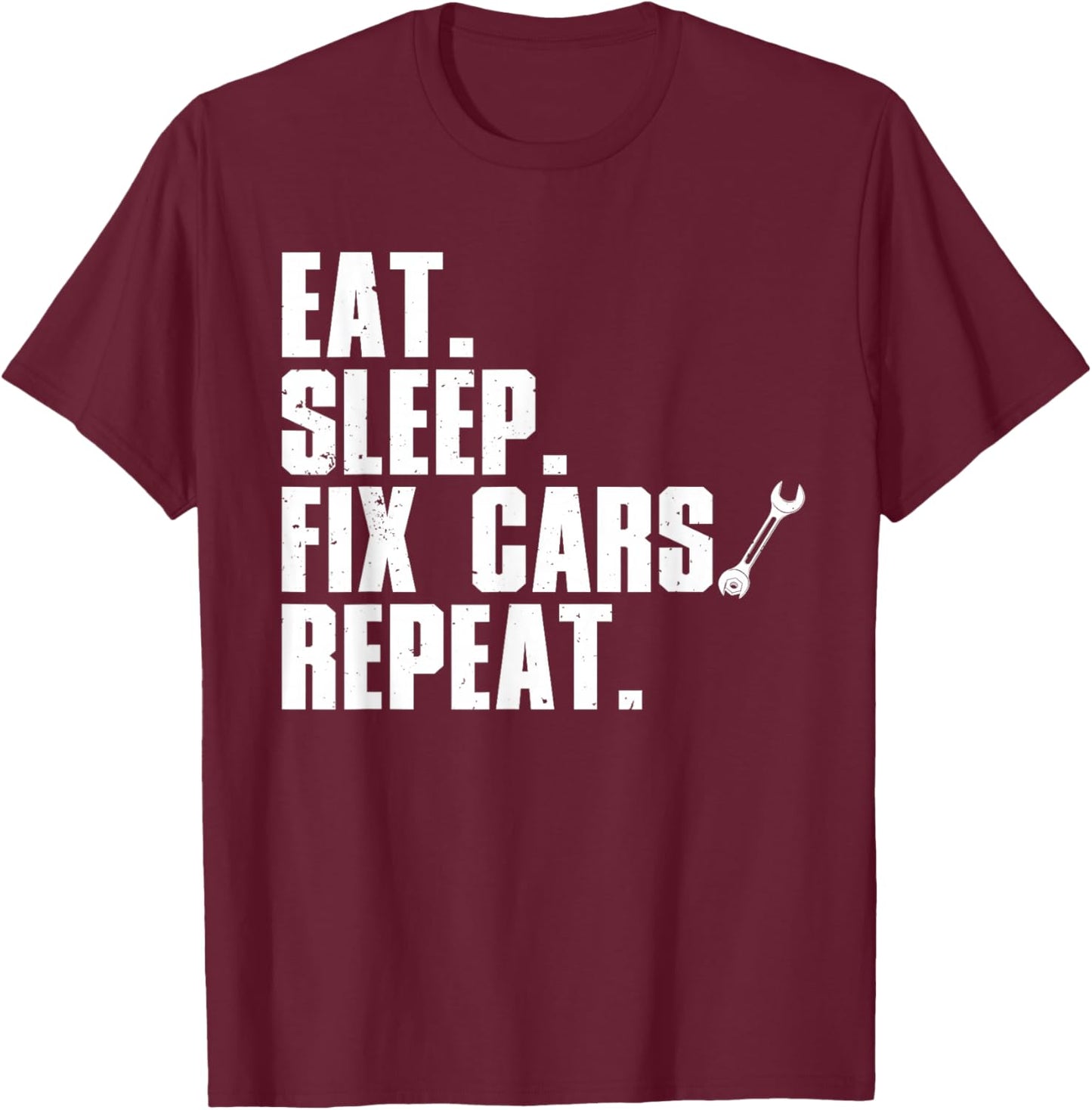 Funny Mechanic Dad Auto Garage Automobile Car Lover T-Shirt - T-Shirt | Maroon