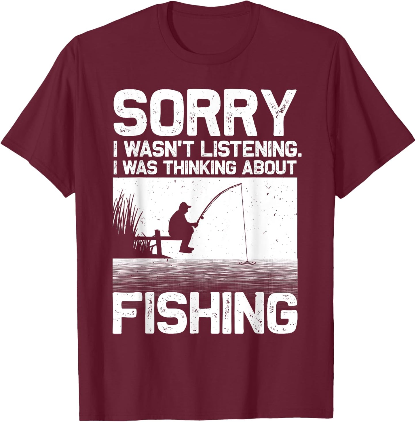 Funny Fishing Art Women Trout Bass Fisherman Fishing T-Shirt - T-Shirt | Maroon