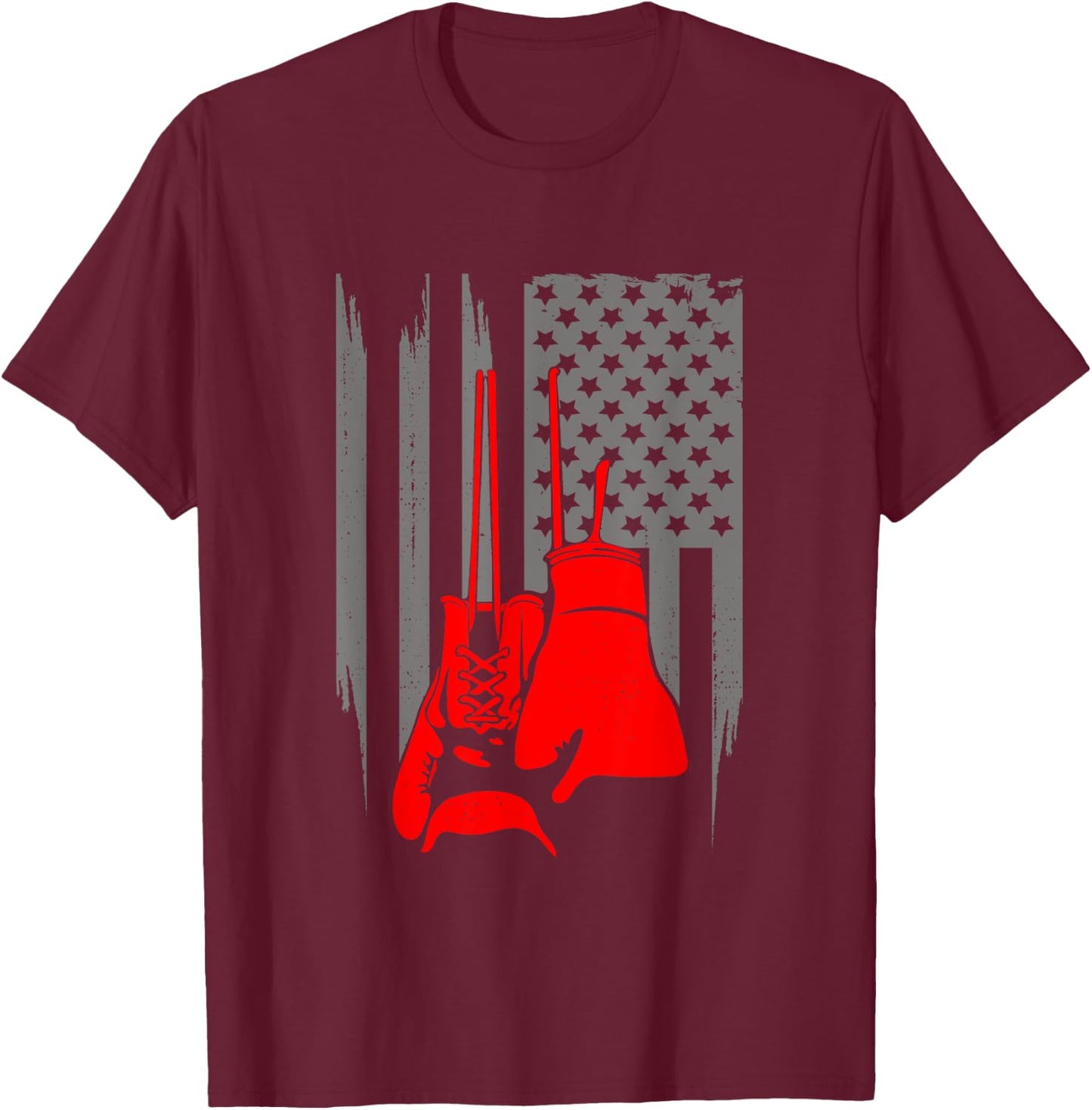 American Flag Boxing Apparel - Boxer Boxing Kids Men T-Shirt - T-Shirt | Maroon