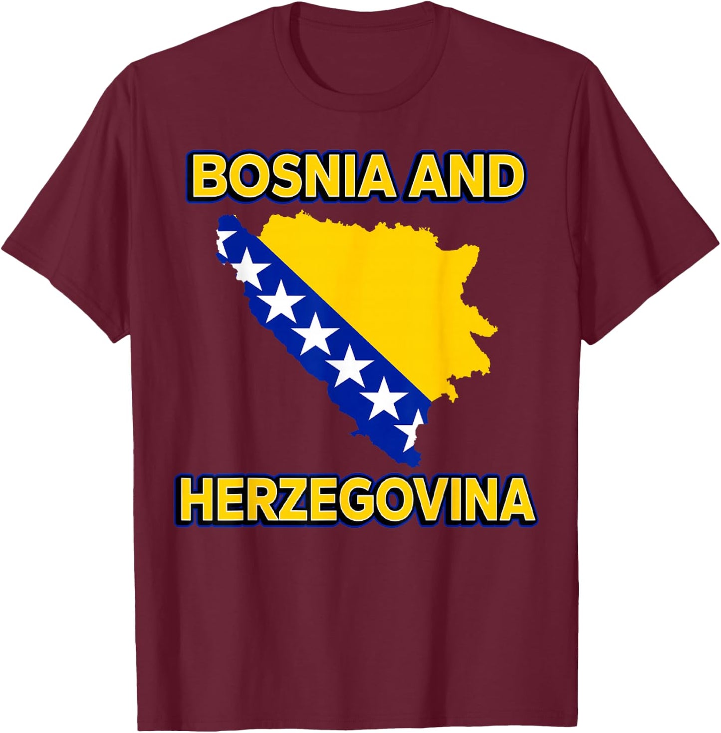 Bosnian And Herzegovina Flag Men Women Kids Bosniak T-Shirt - T-Shirt | Maroon