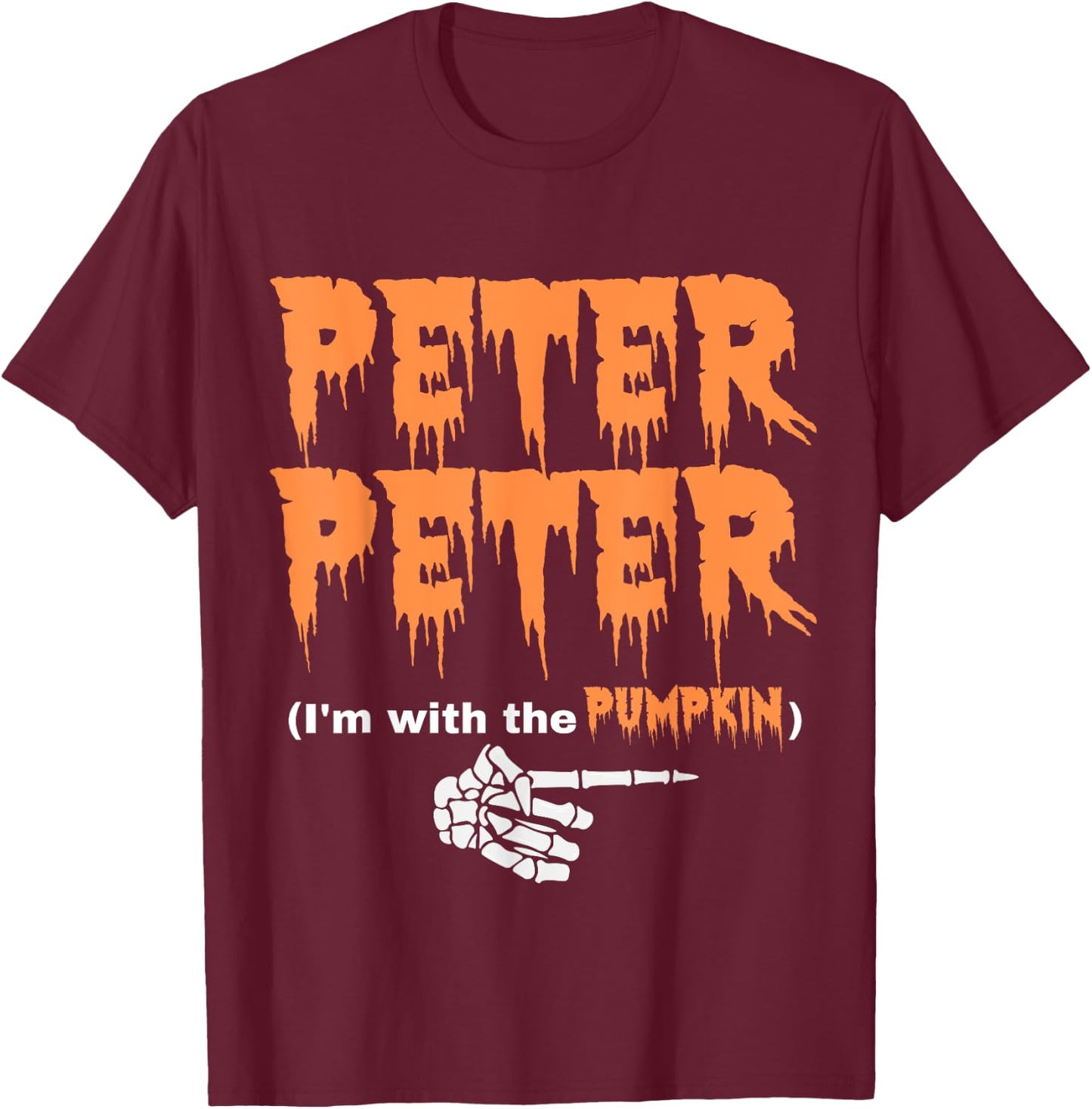 Peter Pumpkin Eater Halloween Matching Couples Costume T-Shirt - T-Shirt | Maroon