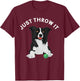 Funny Border Collie Women Kids Border Collie Lovers T-Shirt - T-Shirt | Maroon