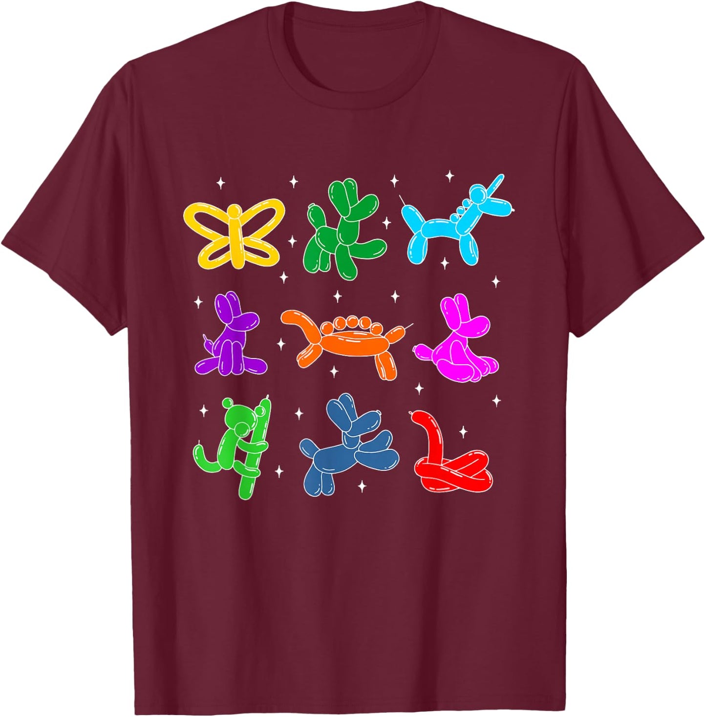 Balloon Animals Artist Entertainer T-Shirt - T-Shirt | Maroon