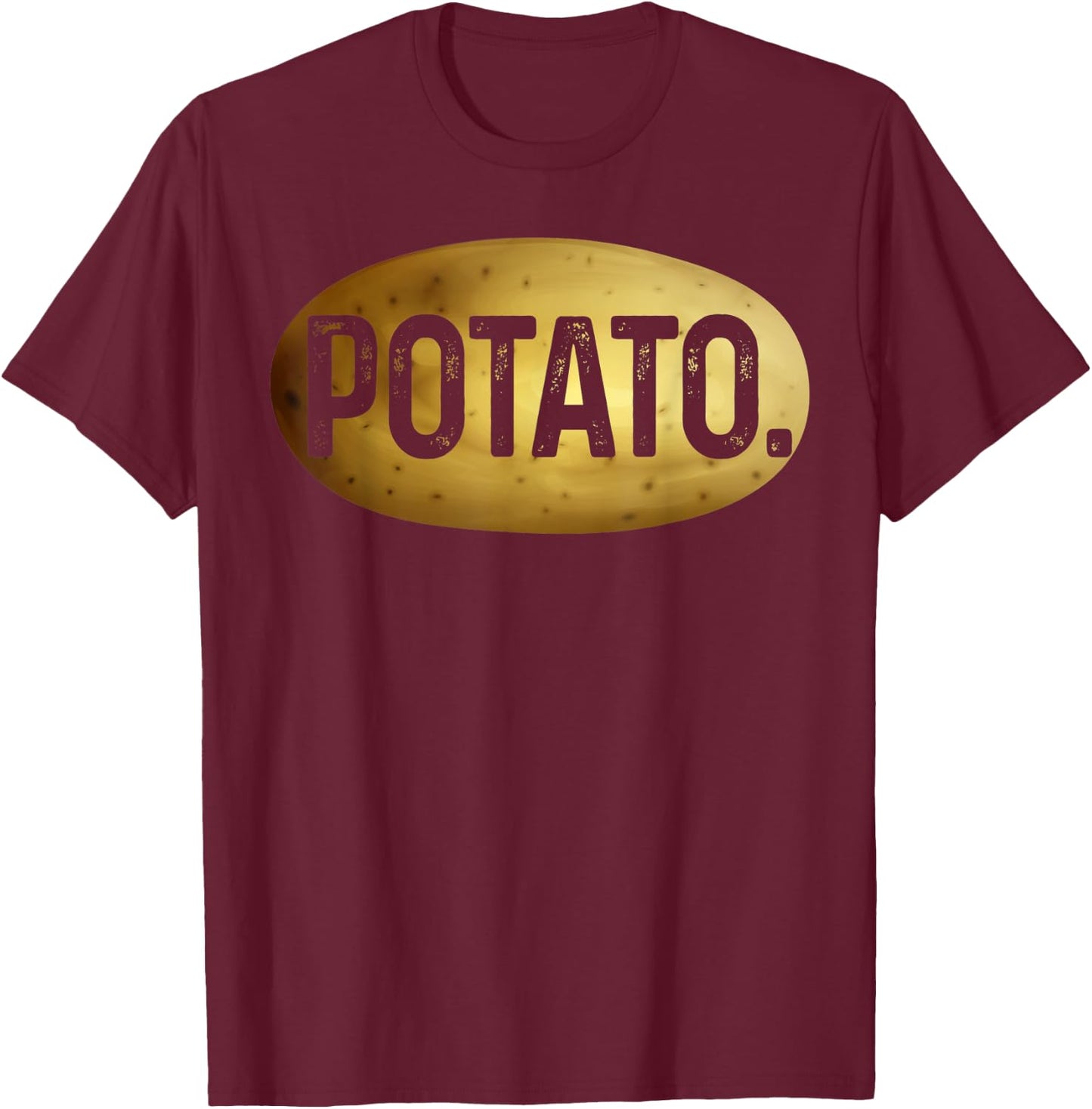 Simple Potato Vegetable Potato Lover Vegan Halloween Costume T-Shirt - T-Shirt | Maroon