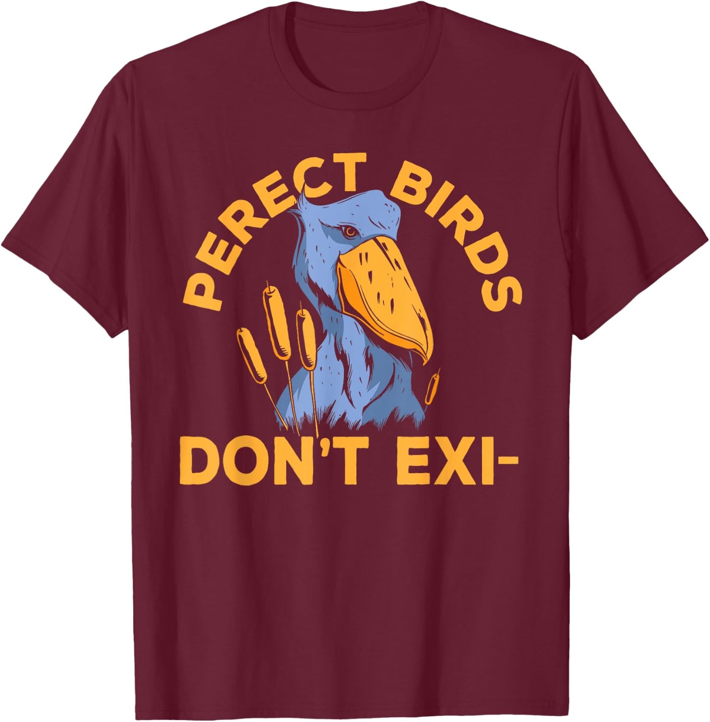 Shoebill Stork T-Shirt - T-Shirt | Maroon