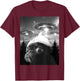 Cute Scared Pug Funny Dog Selfie With UFO T-Shirt - T-Shirt | Maroon