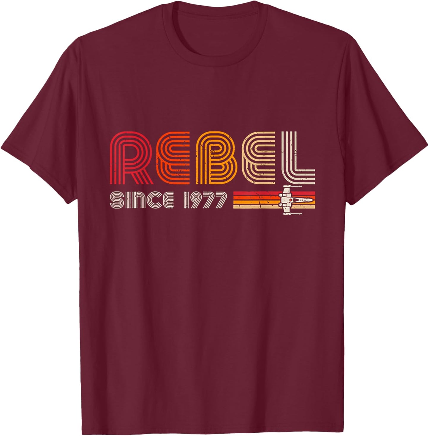 Rebel Since 1977 Retro Vintage T-Shirt - T-Shirt | Maroon