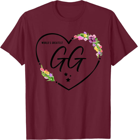 World's Greatest GG for the Best GG Ever T-Shirt - T-Shirt | Maroon