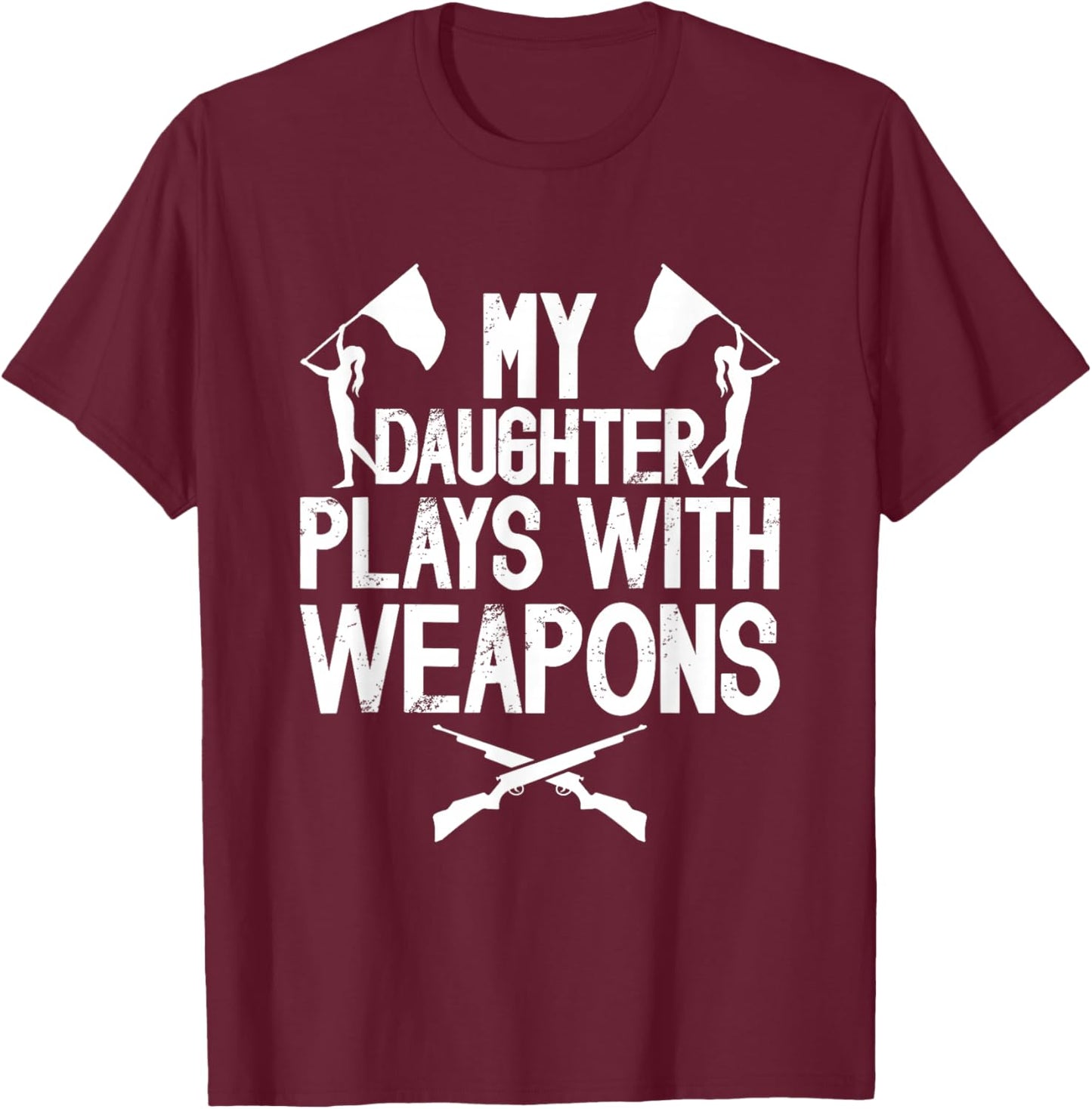 Funny Color Guard Dad Of A Color Guard Member Dad Guard Dad T-Shirt - T-Shirt | Maroon
