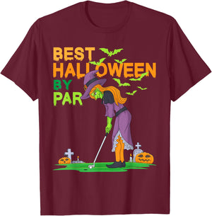 Best Halloween by Par Witch Golf T-Shirt - T-Shirt | Maroon