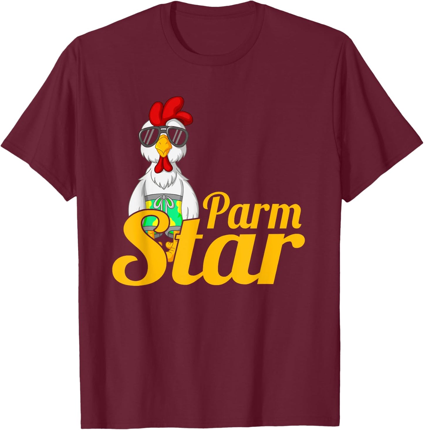 Parmstar funny chicken parm Parmigiana T-Shirt - T-Shirt | Maroon