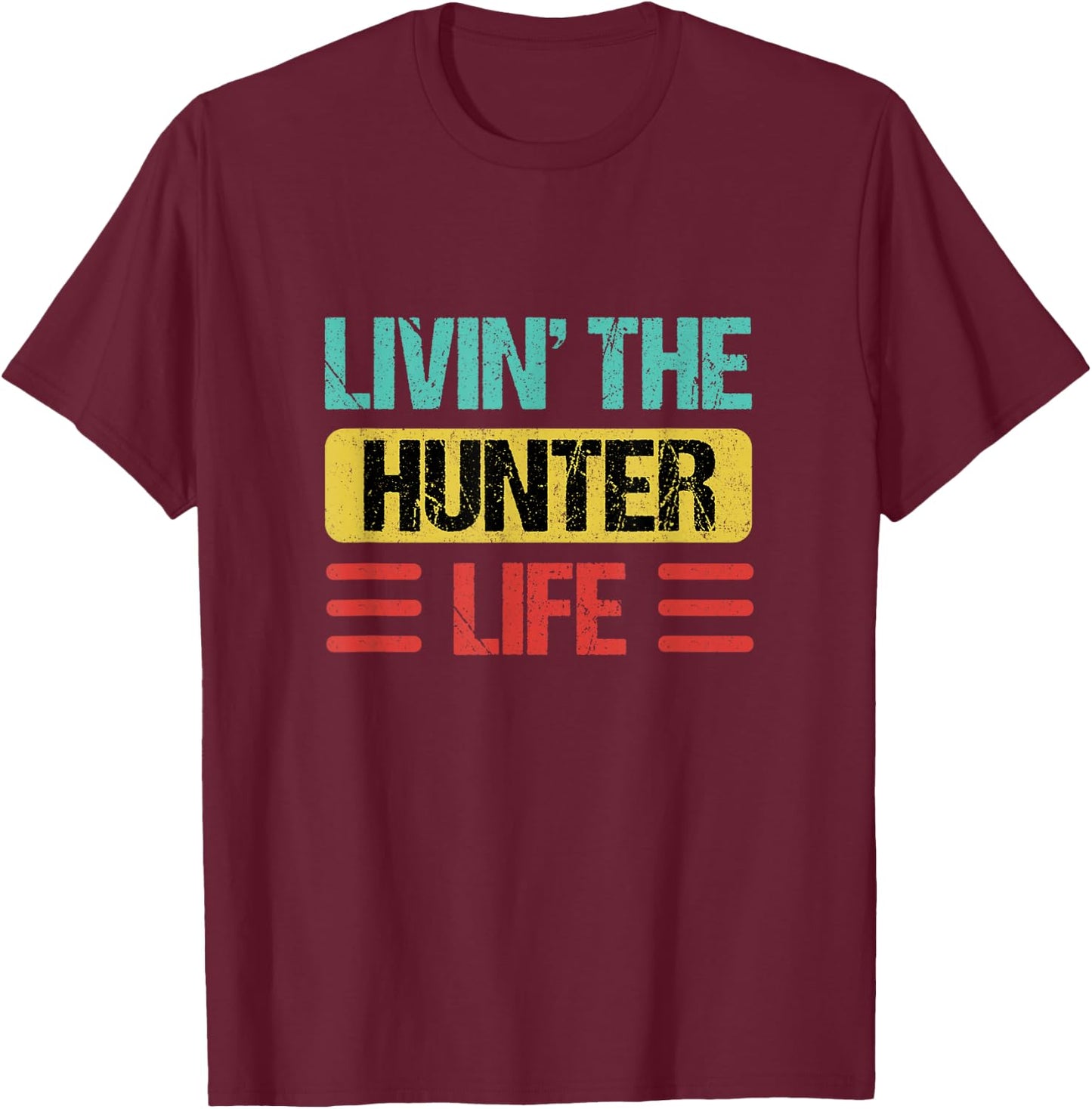 Hunter Name Shirts & Gifts Hunter Name - -Adults, Black, Small T-Shirt - T-Shirt | Maroon