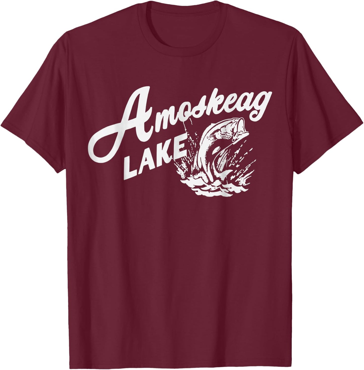 Amoskeag Lake New Hampshire T-Shirt - T-Shirt | Maroon