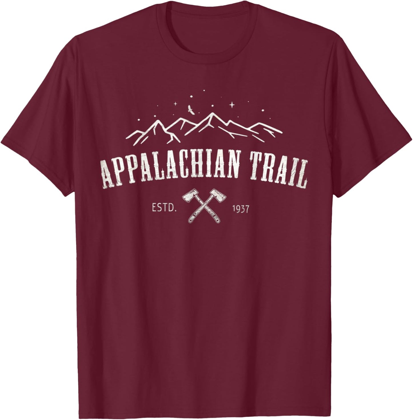 Appalachian Trail AT USA Backpacking Camping Hiking T-Shirt - T-Shirt | Maroon