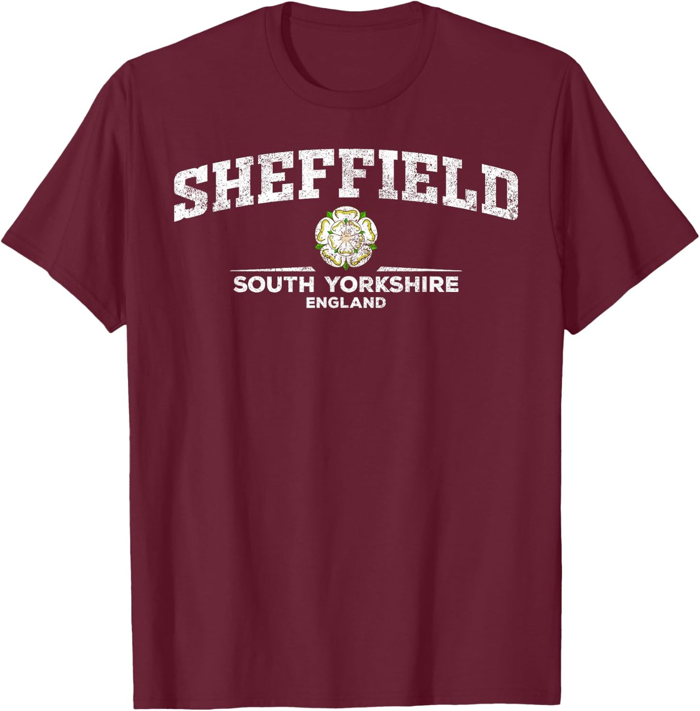 Sheffield England T-Shirt - T-Shirt | Maroon