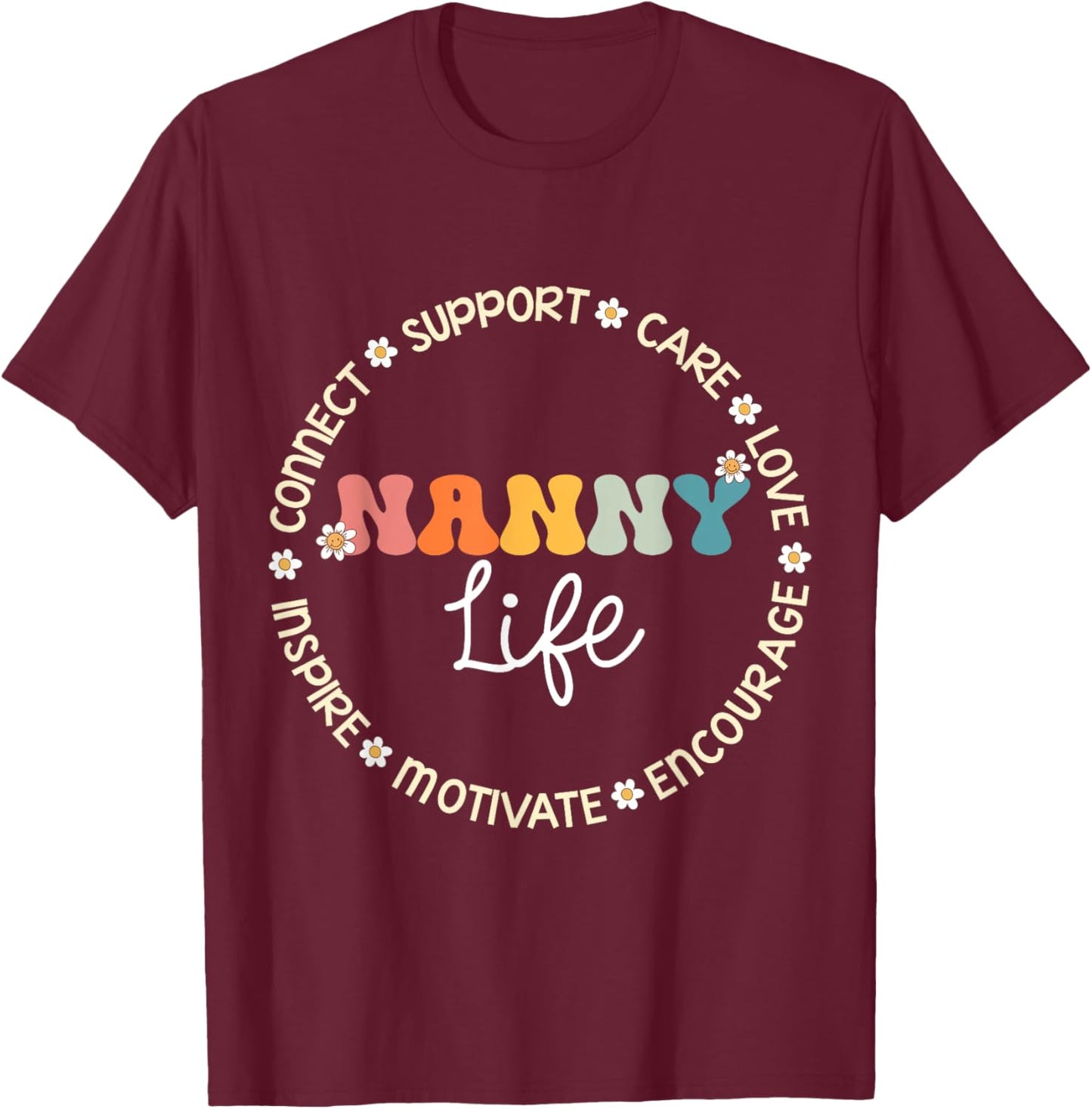 Nanny Life Appreciation Week Back to School T-Shirt - T-Shirt | Maroon