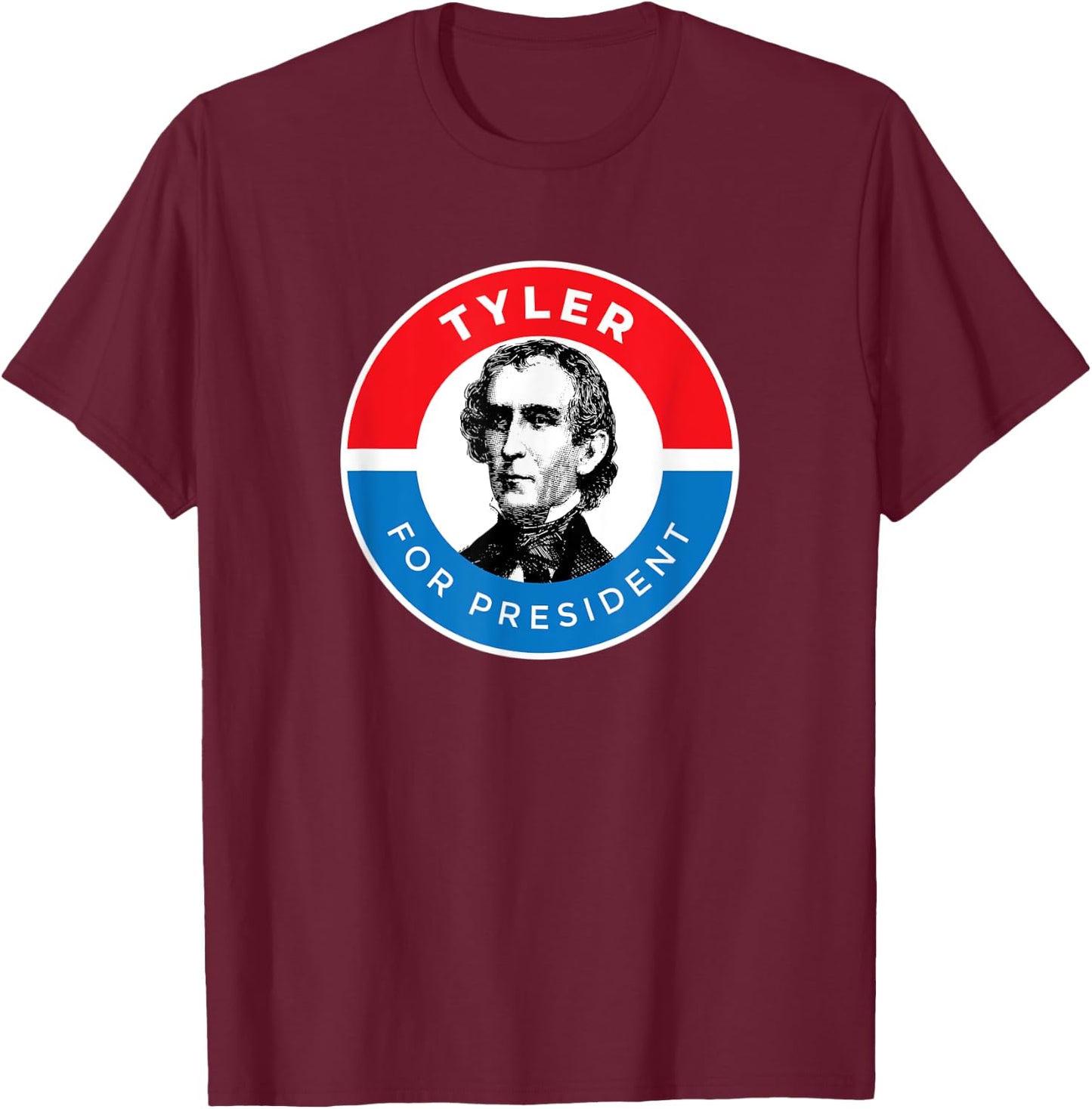 President John Tyler T-Shirt - T-Shirt | Maroon