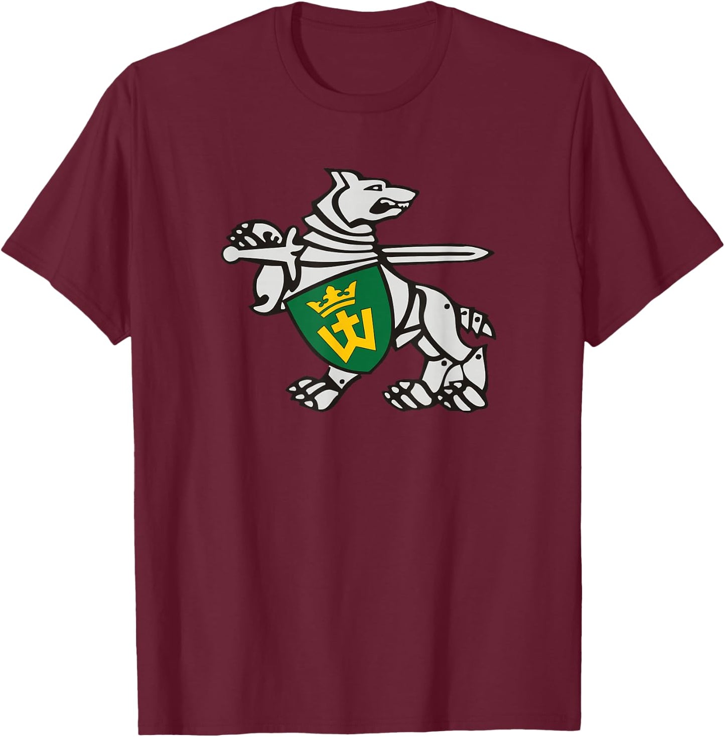 Iron Wolf Mindaugas by Lithuania Strong T-Shirt - T-Shirt | Maroon